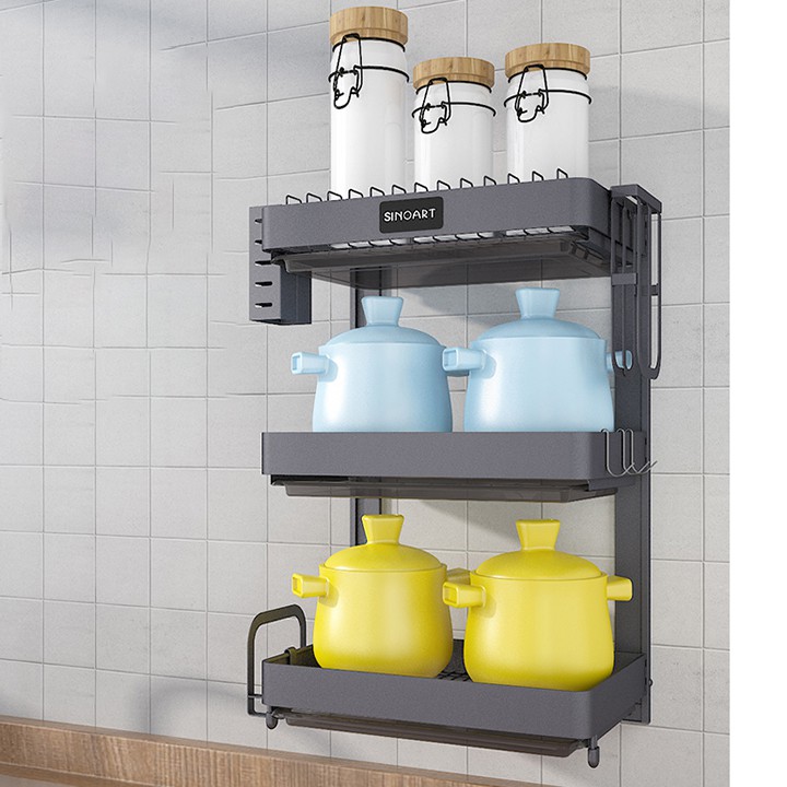 Kệ úp bát 2 tầng - 3 tầng inox treo tường, kệ để bát đĩa SINOART dễ dàng tháo rời vệ sinh
