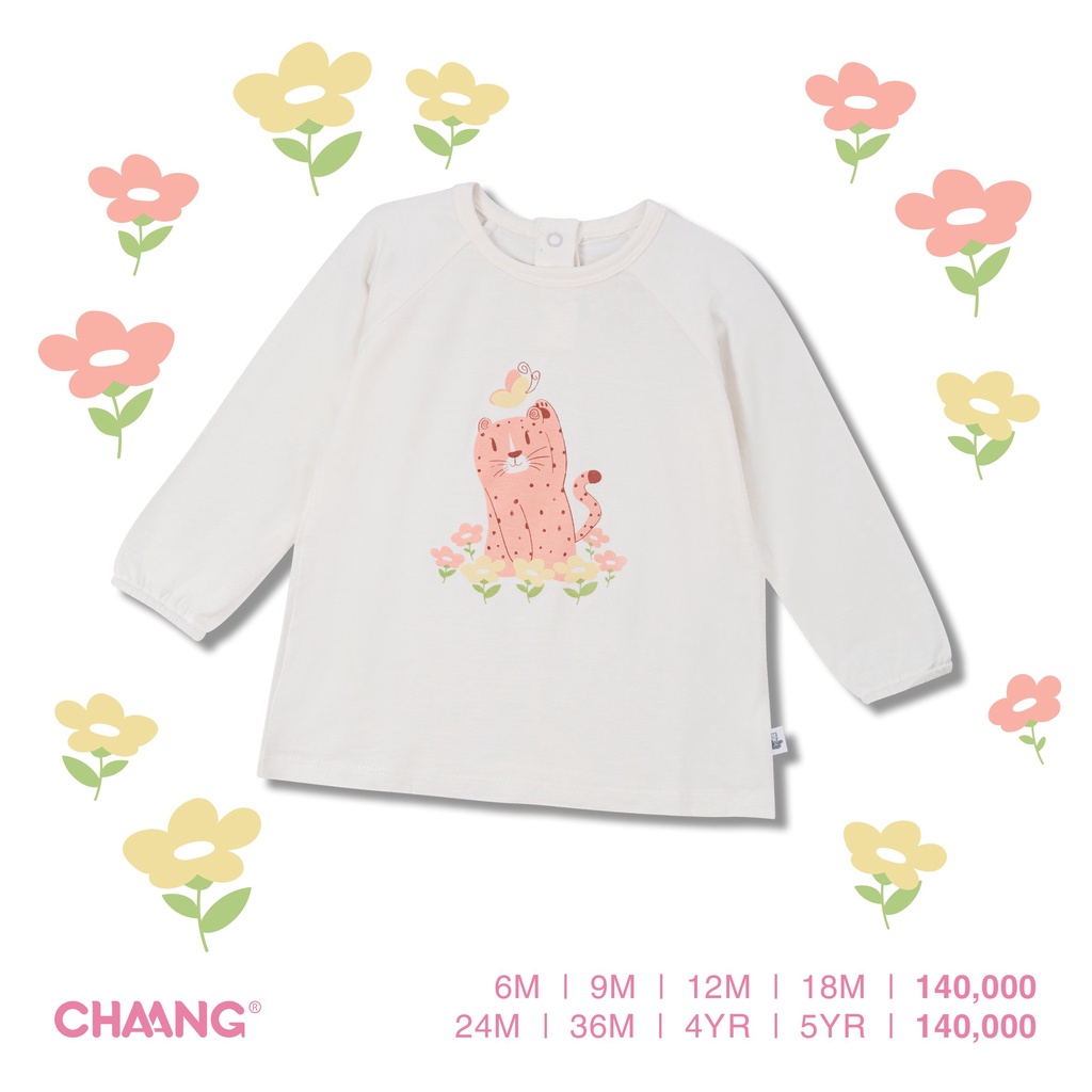 Chaang Áo dài tay cho bé trai, bé gái chất cotton dành cho bé từ 3 tháng đến 5 tuổi AW2021