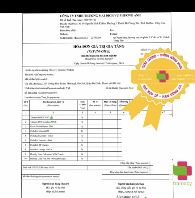 Dung dịch Vitamin D3K2 50ml.