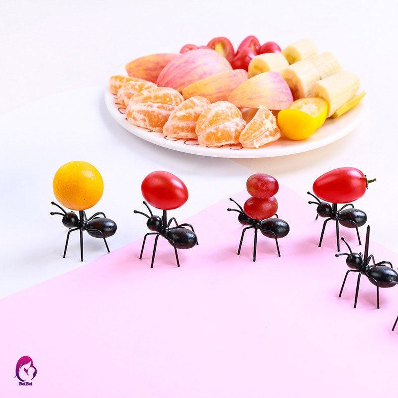 【Hàng mới về】 Animal Farm Ant Fruit Fork Mini Cartoon Children Food Fruit Party Decor 