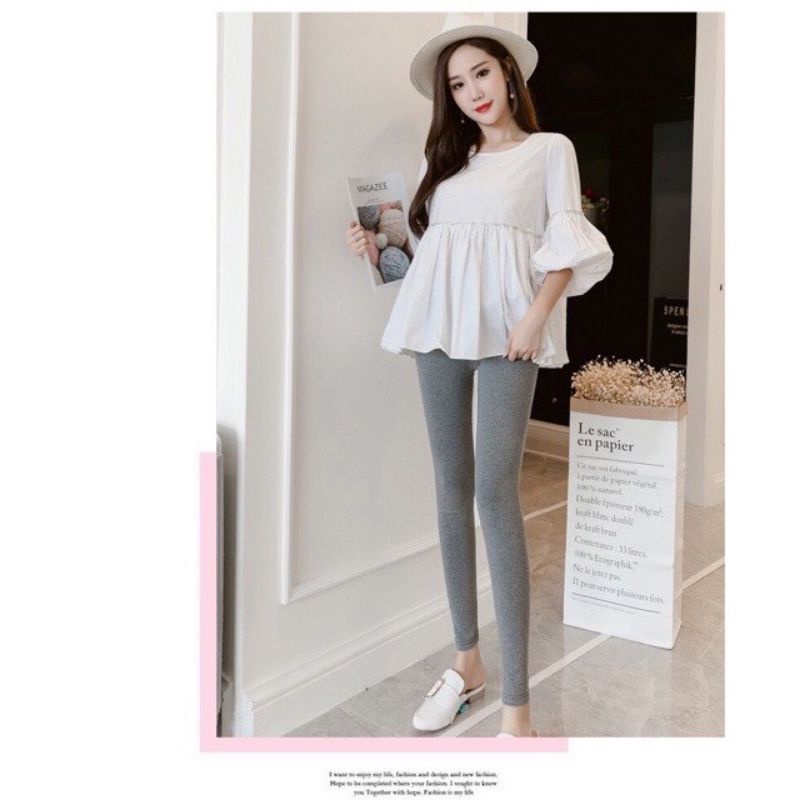 Quần bầu legging cạp chéo/ Quần bầu dài thun cotton co giãn thoải mái | BigBuy360 - bigbuy360.vn