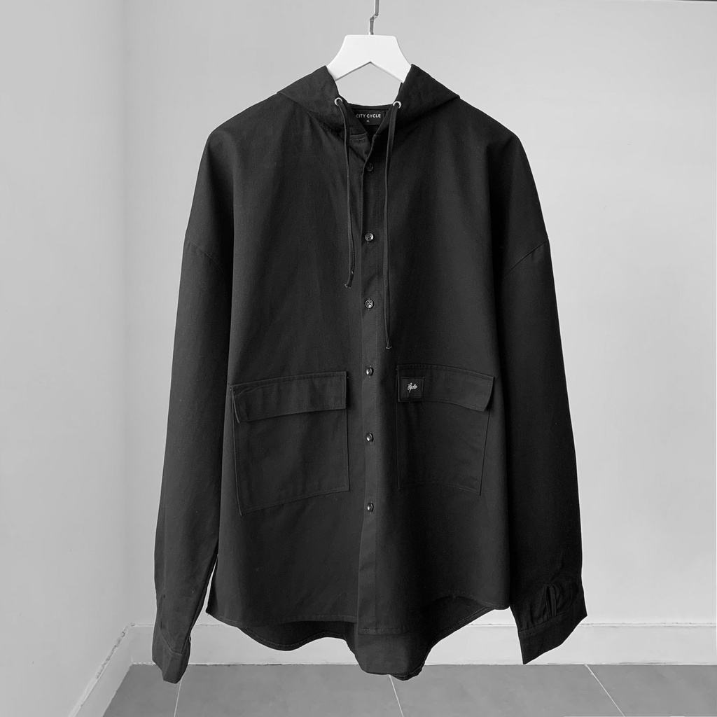 Áo Sơ mi Hoodie Cycle Store - Áo khoác sơ mi có mũ Hàn Quốc