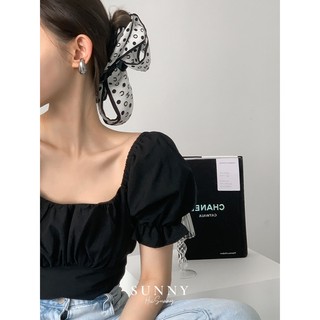Áo croptop - Black top A06