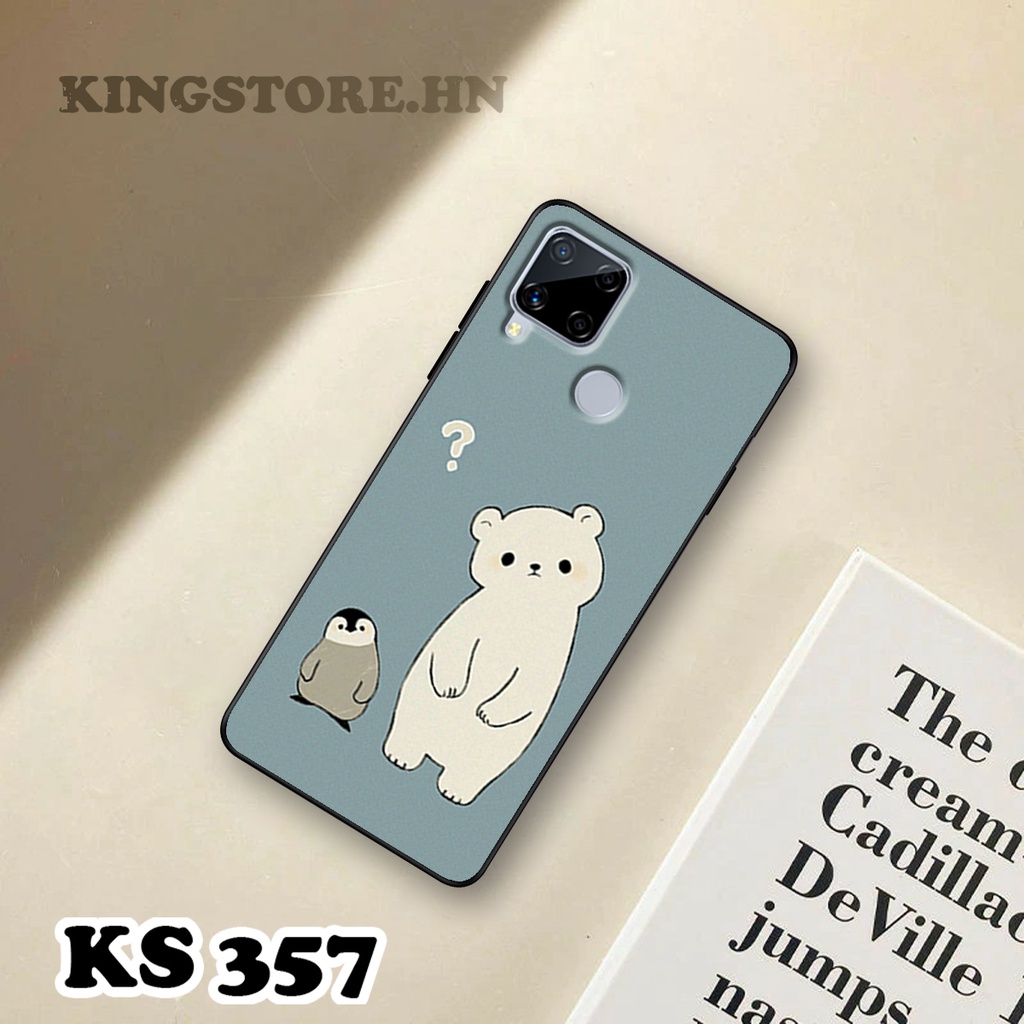 Ốp Lưng Oppo Realme C12- Realme C15 - Ốp Oppo in hình Cat&amp;Bear đáng yêu - Chất liệu TPU siêu bền