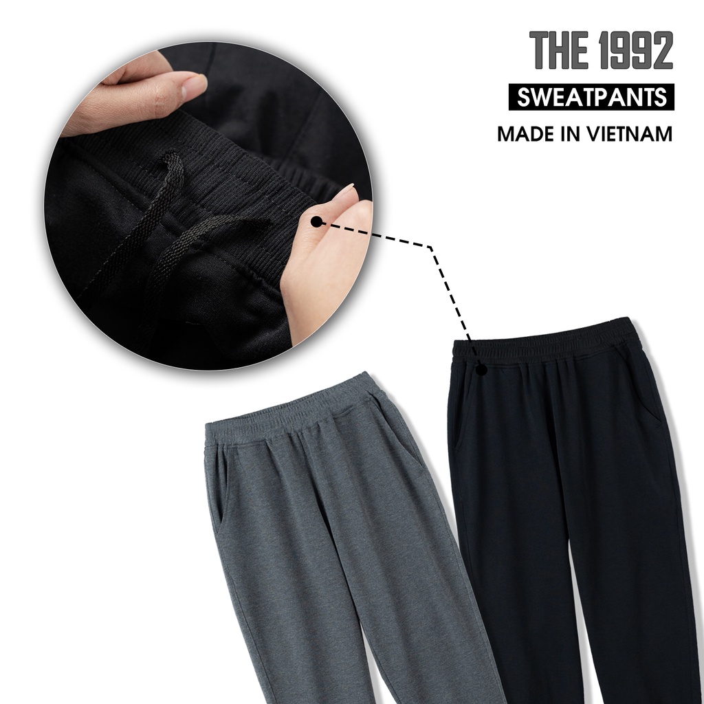 Jogger nỉ THE 1992 Quần thể thao nam basic 3 màu