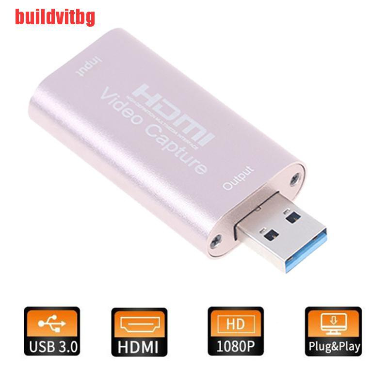 {buildvitbg}HDMI to USB 3.0 Video Capture Card 1080P HD Recorder Game Video Live Stream B GVQ