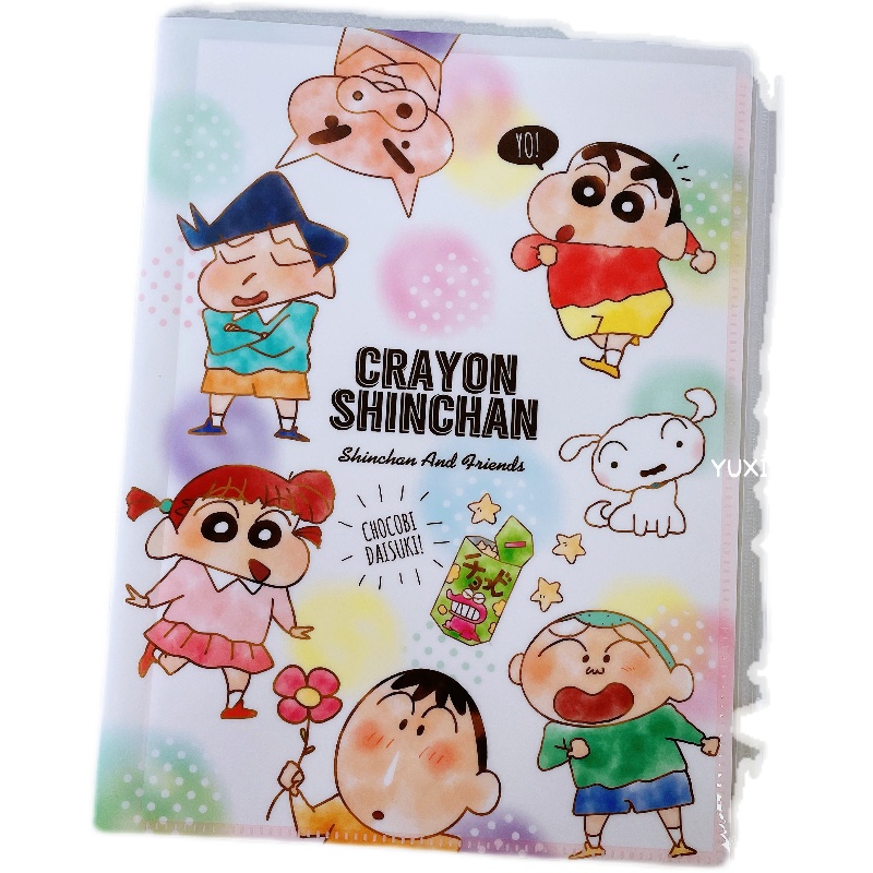 Crayon Shin-Chan limited Japanese ts-fa limited cartoon pattern 6+1 folder file storage bag A4