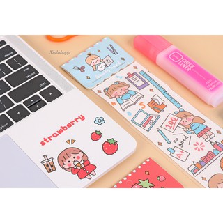 Sticker 39x6,5cm Cô Gái Luho (Xanh Dương)