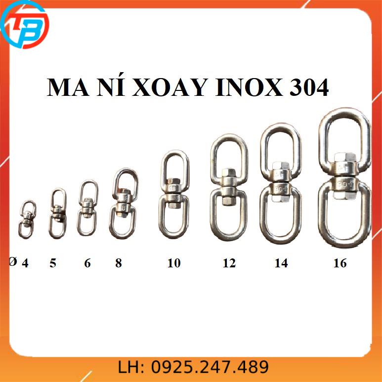Ma ní Xoay INOX 304 [Phi 6mm] CÁP THÉP Thái Bình VinàN