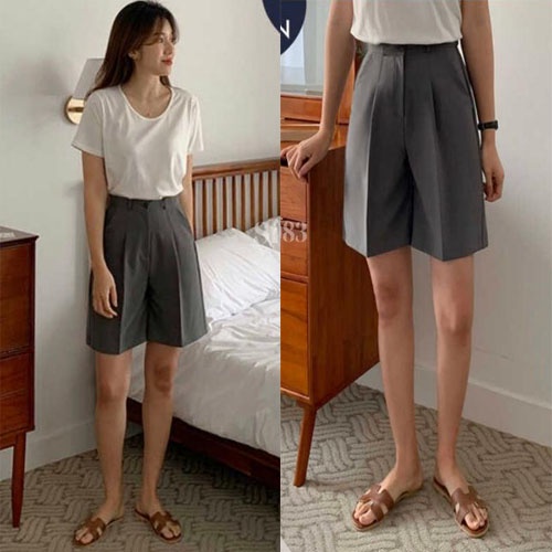 Quần Lửng Ống Rộng Nữ Mặc Nhà Chất Tuyết Mưa Xinh Xắn, Quần Short Nữ Mặc Nhà