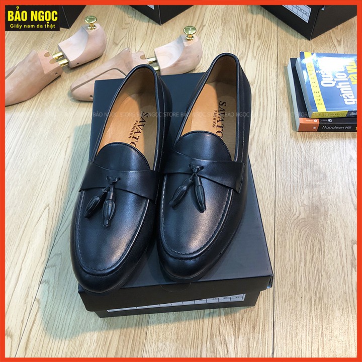 Giày Da Nam Băng Chuông Mờ - Da Bò Thật 100% - Bảo Hành Nổ Da 12 Tháng - Đế Cao Su Đúc - Mã K25