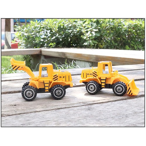 Đồ chơi trẻ em bộ Xe ô tô công trình die cast các loại bằng hợp kim và nhựa tỉ lệ 1:64 Bộ 6 chiếc - DC12VD