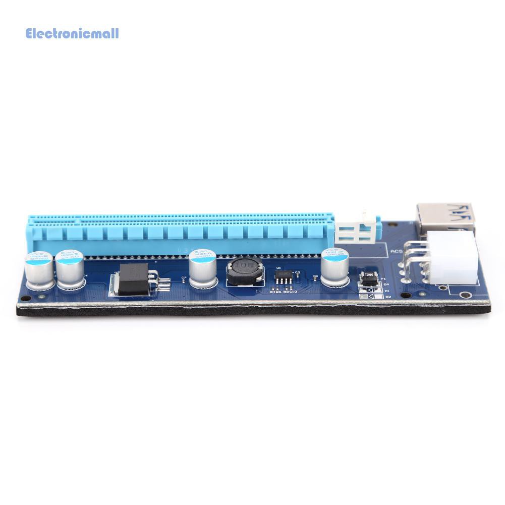 ElectronicMall01 PCI Express Riser Card PCI-E 1X to 16X Extender PCIe Adapter for Bitcoin Miner