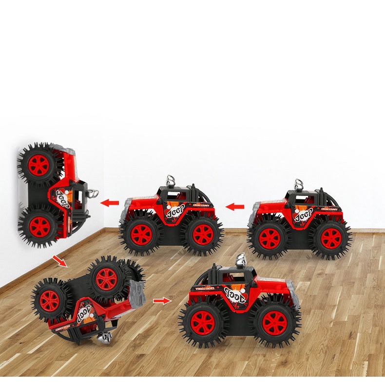 Xe Ô Tô Địa Hình Mini Chiến Đấu Tự Húc Đầu Chạy Bằng Pin