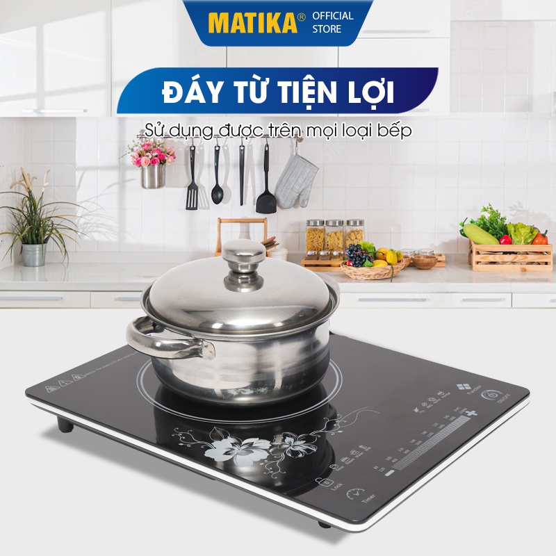 Bộ Nồi Inox 1 Đáy MATIKA MTK-C1 16, 18, 24 cm