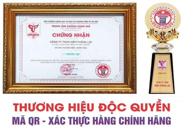 Nệm 20p cao su thiên nhiên Win Thắng Lợi cao cấp giá xưởng khuyễn mãi, miễn phí ship