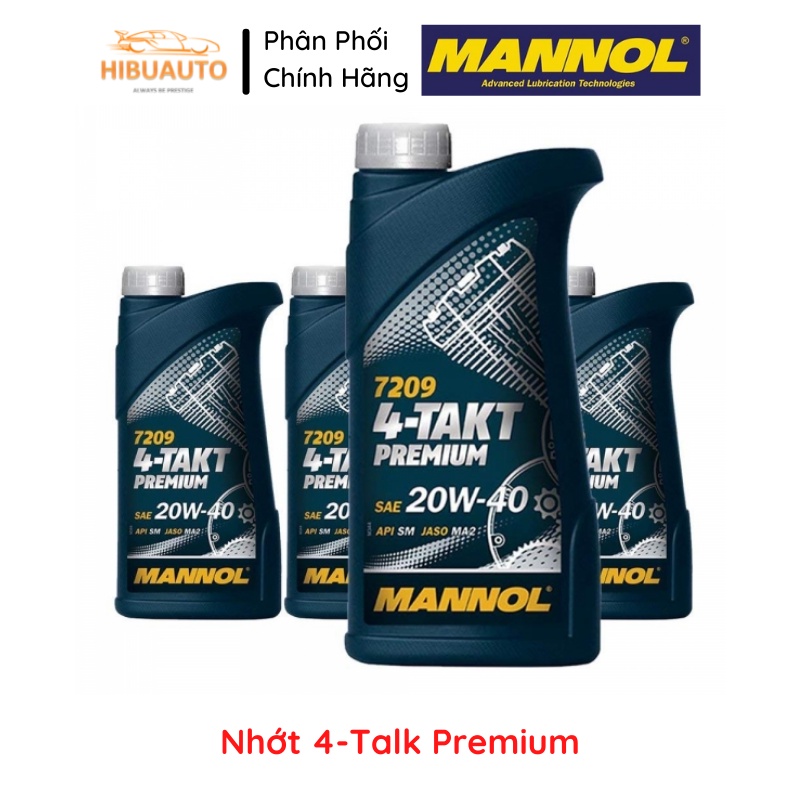 Nhớt MANNOL 4-Talk Premium 7209 1L - Hàng Nhập Khẩu Chính Hãng Từ Đức