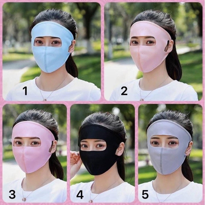 Khẩu trang Ninja loại 1 bo viền - che kín mặt chống tia UV