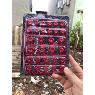 Chụp ốc 30 con mẫu mới đủ màu gắn các dòng xe