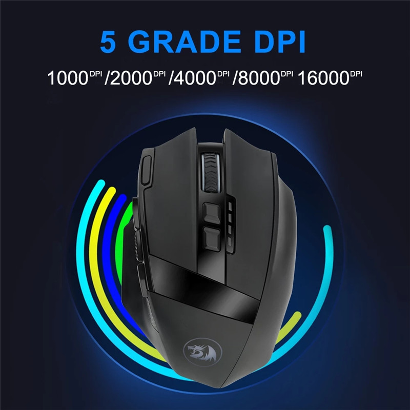 Chuột Chơi Game Không Dây Redragon Sniper Pro M801P Rgb 16400 Dpi 10 Nút