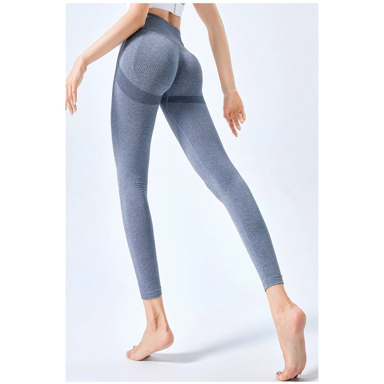 Quần tập gym yoga thể thao nữ dệt kim chun mông lưng cao gen bụng Bin Sports Q142