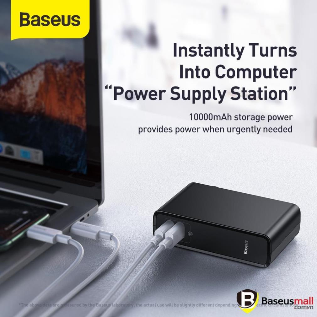 Baseus -BaseusMall VN Cốc sạc nhanh kiêm pin sạc dự phòng Baseus GaN Power Station 45W 10.000mAh