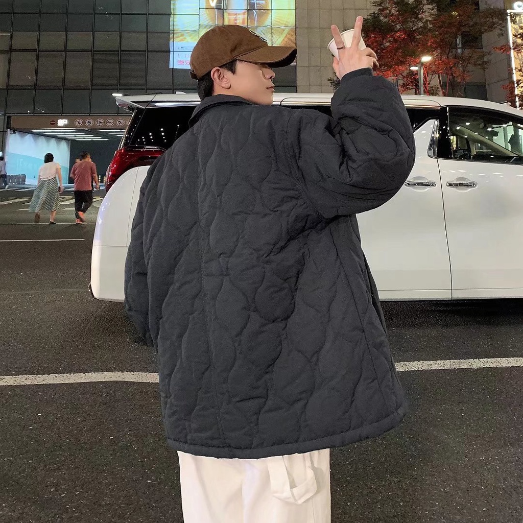 Áo Khoác Nam Dáng Rộng Thời Trang Phong Cách Hàn Quốc 2022 Simple Phong Cách Retro Thời Trang Nam Nữ Fashion Áo Phao Lót Bông Unisex