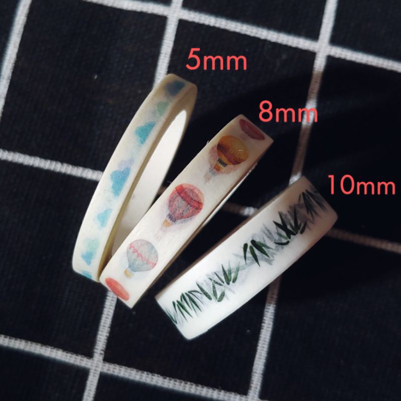 Washi chiết lẻ 11*50cm băng keo giấy chiết thẻ chiết hoa anh đào nước Anh thỏ Nhật Bản bong bóng mĩ nam