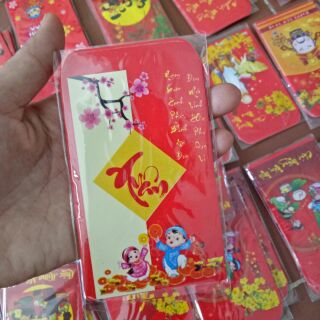 850 lì xì giấy size trung in hình truyền thống chia sẵn sấp 10 lì xì