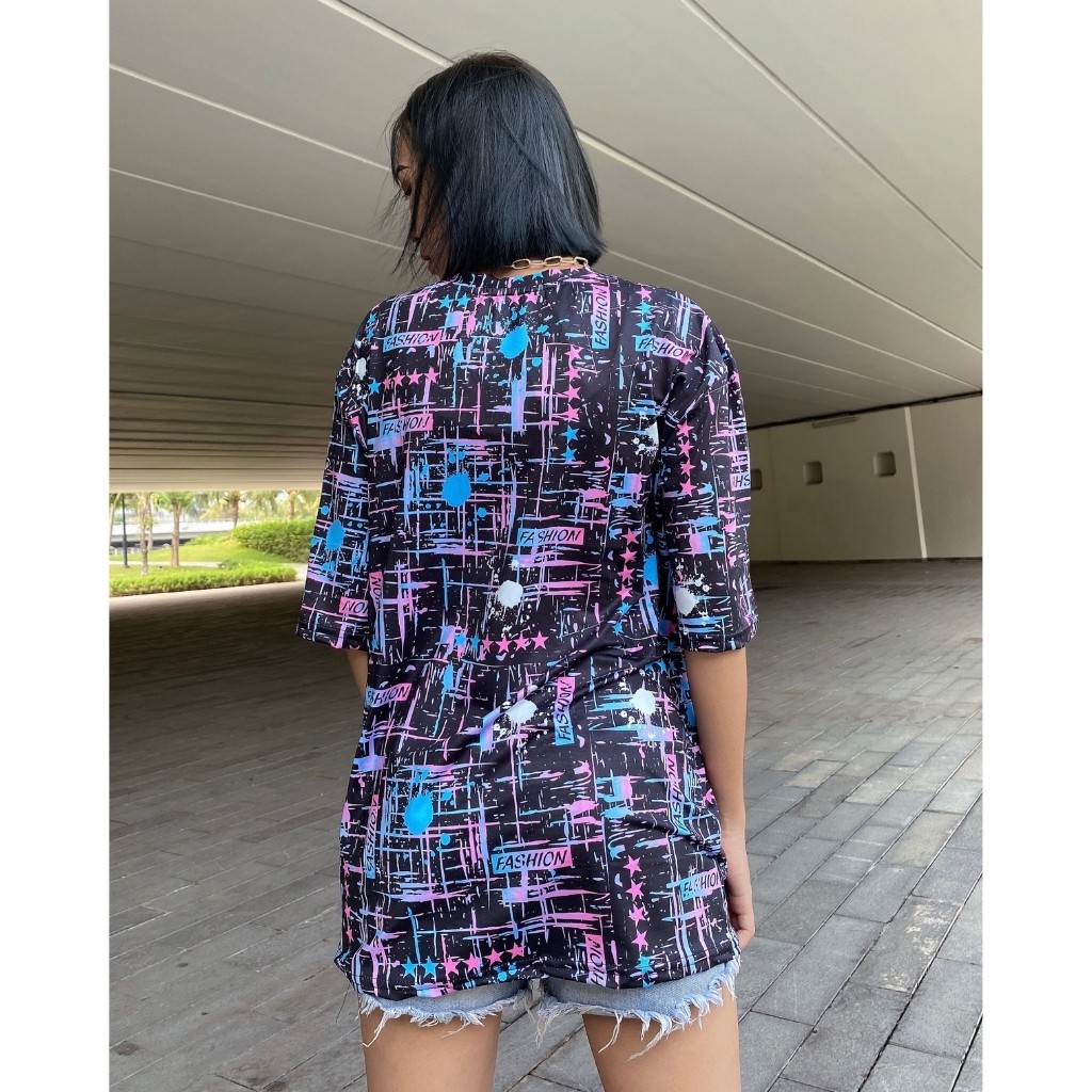 Áo Thun Tay Lỡ Dáng Áo Unisex Phông Rộng Cổ Tròn Áo Đôi Nam Nữ Ép Nhiệt Freesize Ảnh Thật
