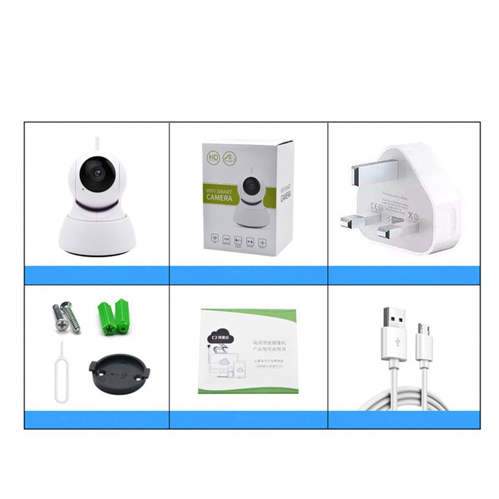 EVKVO - Theo dõi tự động - YCC365 PLUS APP Rotate Wireless FHD 3MP Mini WIFI PTZ IP Camera CCTV WIFI Home Security Surveillance Camera IR Night Vision