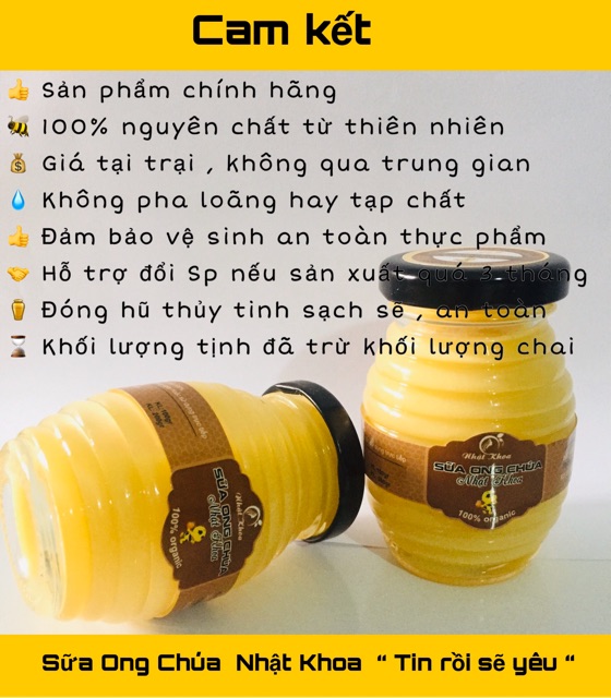 Sữa ong chúa tươi hũ 200gr 100% nguyên chất