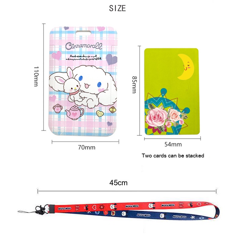 Bao Đựng Thẻ Xe Buýt Thẻ Hình Hello Kitty Melody Kèm Dây Đeo Cho Bé Gái