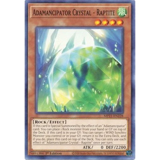 Thẻ bài Yugioh - TCG - Adamancipator Crystal - Raptite / MP21-EN228'