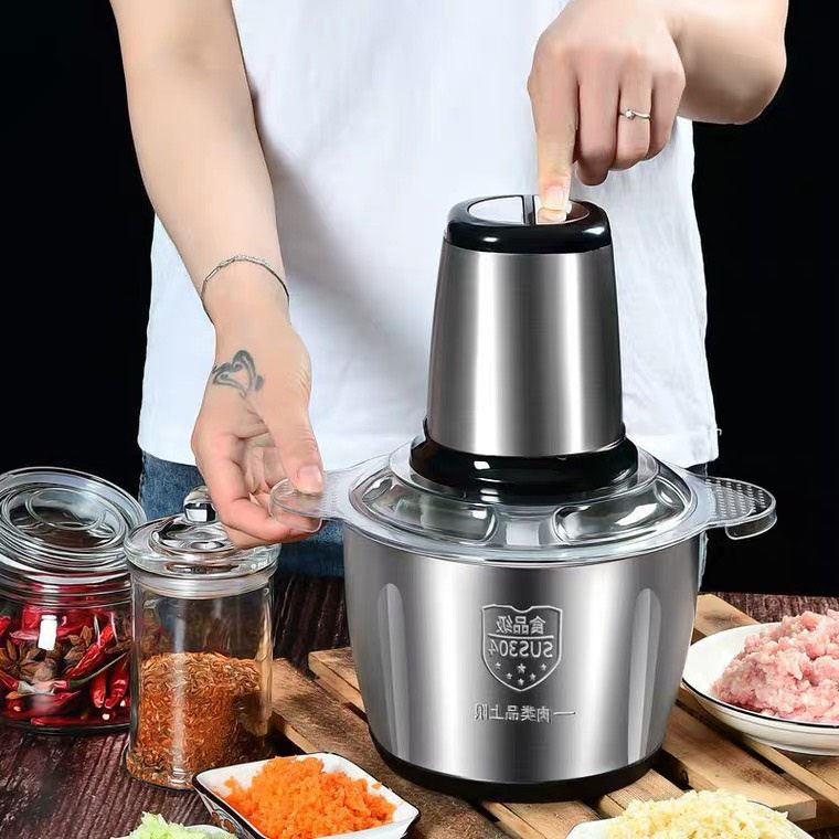 MÁY XAY THỊT BẰNG CỐI INOX CÔNG SUẤT 250W DAO 4 LƯỠI FOOD PROCESSOR HDA 2 LÍT