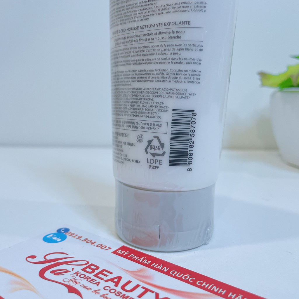 Sữa rửa mặt trắng da sáng da cấp ẩm sạch sâu The Face Shop White Seed Exfoliating Foam Cleanser 150ml dưỡng ẩm sâu | BigBuy360 - bigbuy360.vn