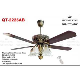 Quạt Trần Đèn Cao Cấp225- Điều Khiển Từ Xa