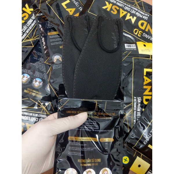 Freeship 50k - Khẩu trang y tế 3D Land Mask gói 2 cái xuất khẩu cao cấp | BigBuy360 - bigbuy360.vn