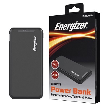 Sạc dự phòng Energizer UE10052 10,000mAh - Thiết kế sang trọng, gọn nhẹ - tích hợp 2 cổng outputs - Hàng chính hãng