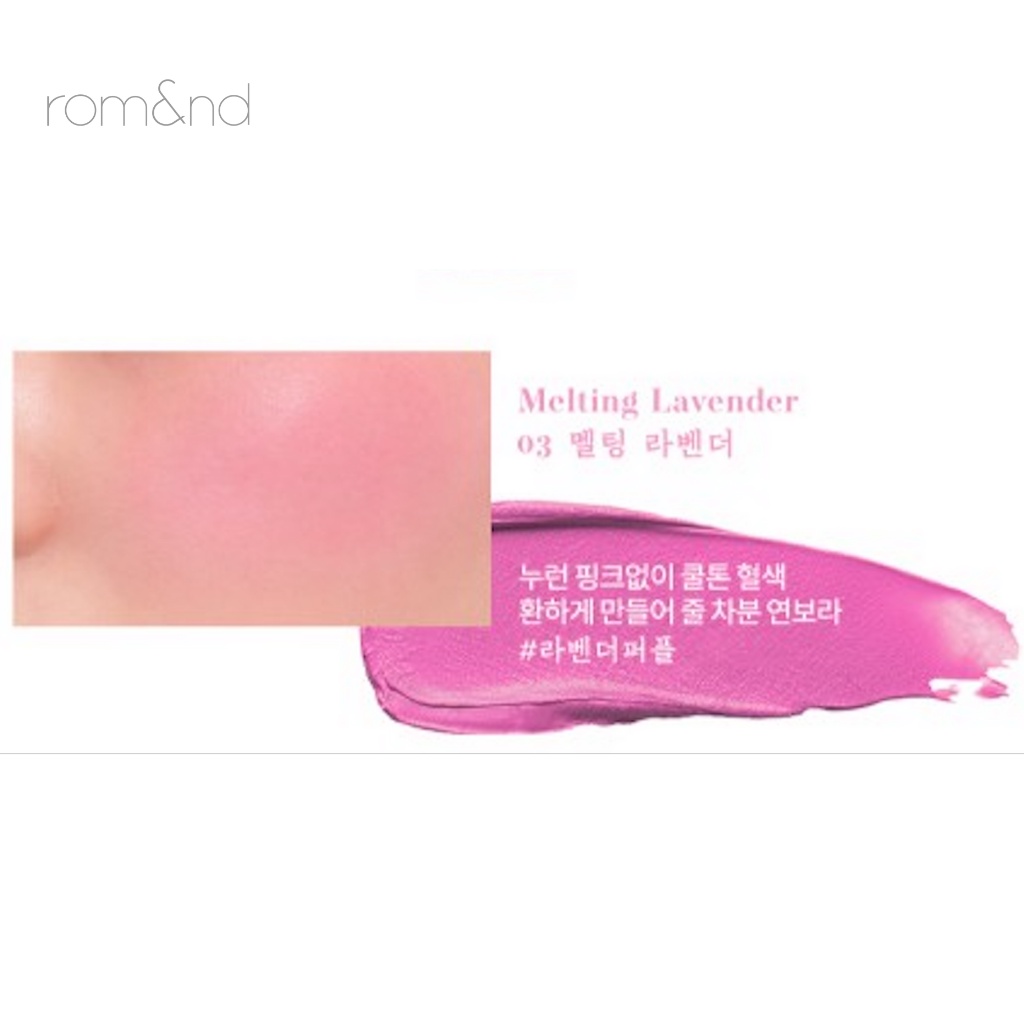 Combo Môi Xinh Má Hồng Rom&amp;nd Mini Line Friend + See Through Melting Cheek 6g