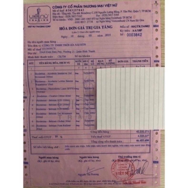 Tẩy trang Bioderma sebium và crealine xanh/hồng