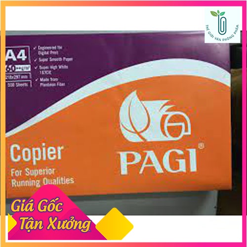 1 thùng giấy in Pagi A4/ ĐL60gsm - Nhập khẩu Indonesia
