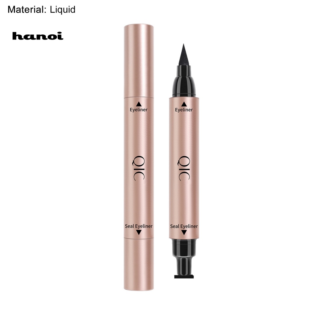 Bút Kẻ Mắt Hai Đầu Có Đầu Tem In Hình Đuôi Mắt Trang Điểm Chuyên Nghiệp