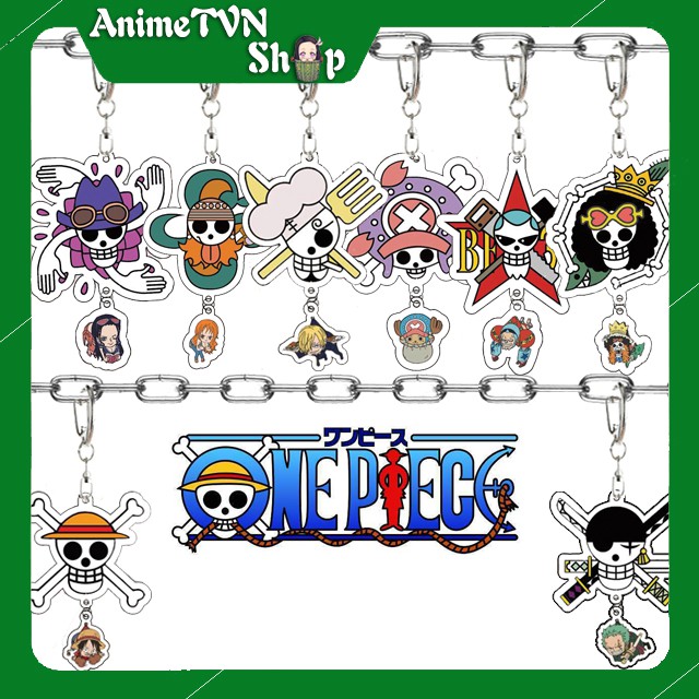 Móc khoá Mica anime One Piece - Đảo hải tặc (Loại 3) - Nhựa Cứng Acrylic In 2 mặt sắc nét ( ảnh thật )