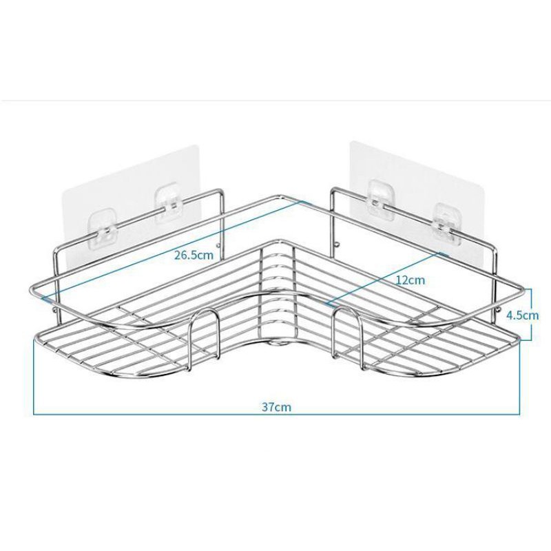 [TẶNG 2 MIẾNG DÁN ĐÔI] Kệ dán tường để đồ nhà tắm, nhà bếp, dán đôi SIÊU CHẮC CHẮN