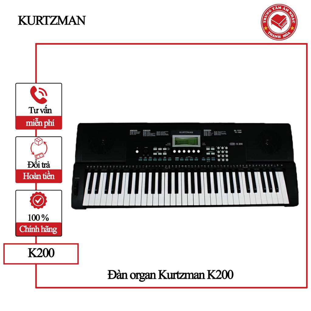 Đàn Organ Kurtzman K200 tặng kèm chân &amp; bao - Keyboard Kurtzman K200  - Hàng chính hãng