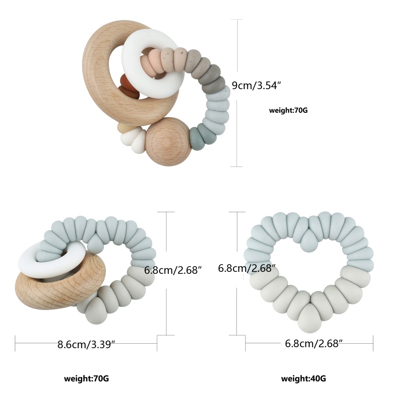 Đồ Chơi Vòng Tay Ngậm Mọc Răng Bằng Silicone Tiện Lợi Dành Cho Bé Sơ Sinh