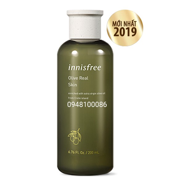 Toner Dưỡng Ẩm Sâu Chiết Xuất Olive Innisfree Olive Real Skin 200ml