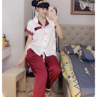 Pijama phi lụa dài cao cấp cực sang chảnh