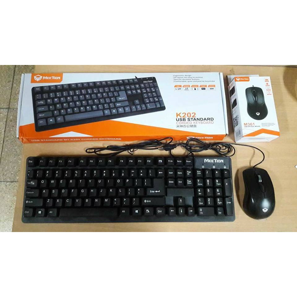 Bộ Phím Chuột Meetion K202+M361 Mua Combo Giảm ngay 50%. | BigBuy360 - bigbuy360.vn